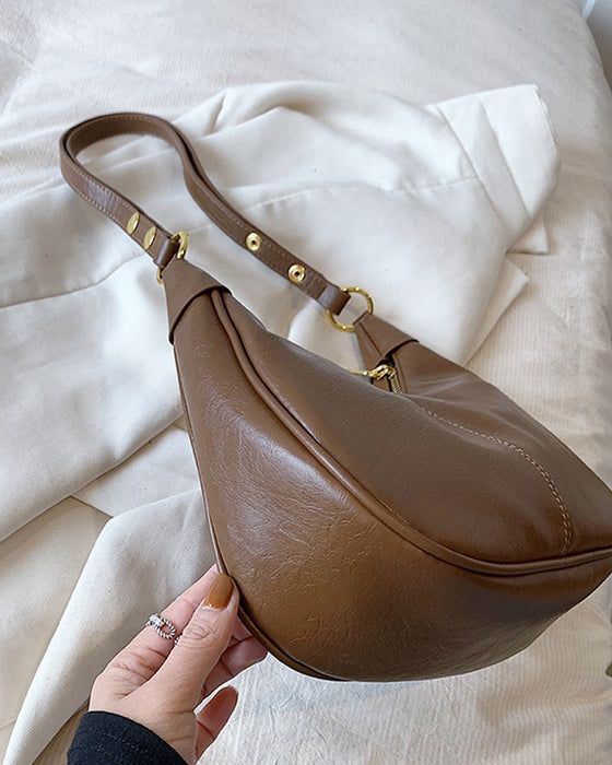 Waxed Leather Underarm Bag