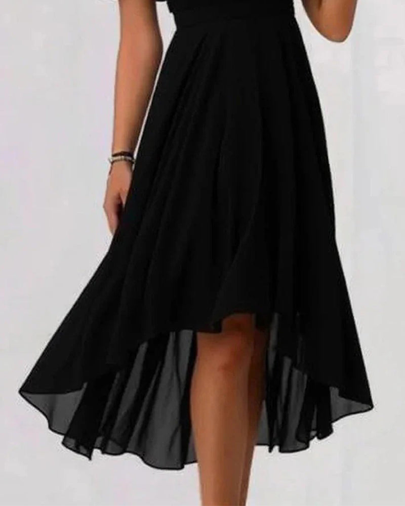 Mesh Patchwork Irregular Dress