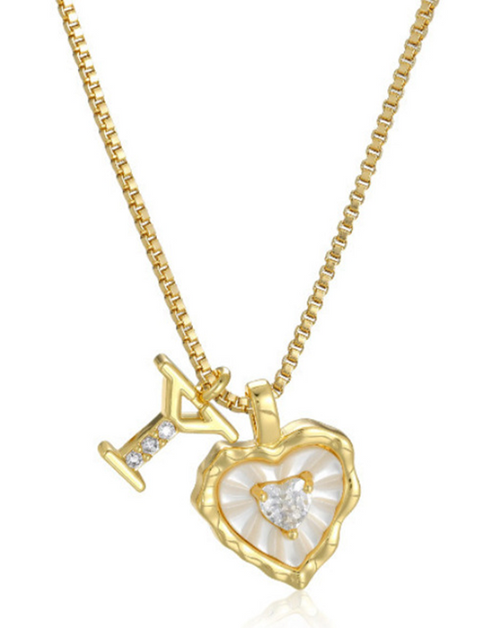 A–Z Micro Pave Letter Pendant Necklace