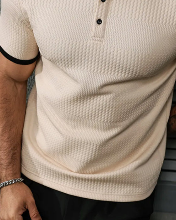 Men's Casual Lapel Short-Sleeved T-Shirt