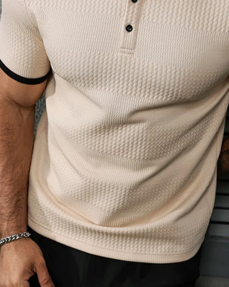 Men's Casual Lapel Short-Sleeved T-Shirt