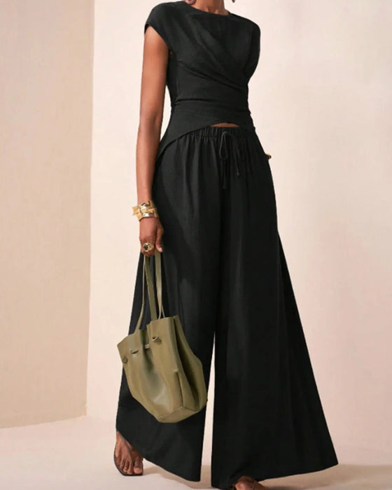 Cross Straps Two-Piece Set
