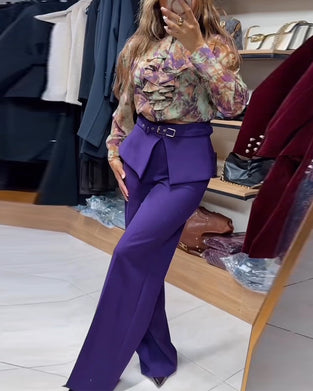 Stylish Straight-Leg Suit Pants