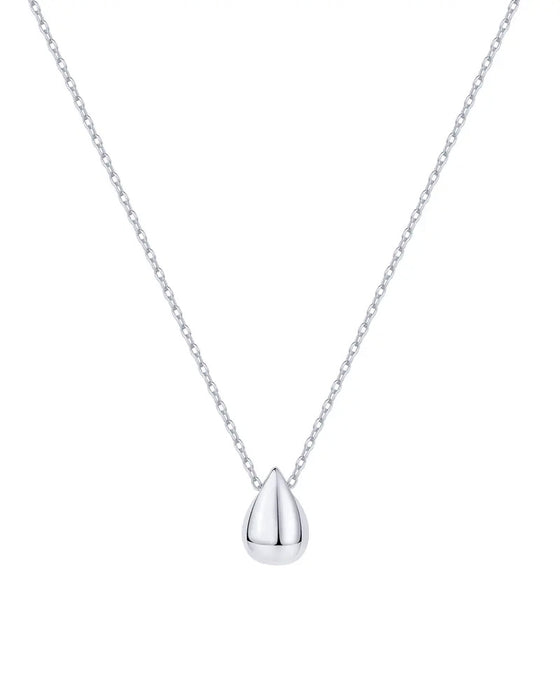 14K Gold Plated Women's Teardrop Pendant Necklace with Adjustable Chain