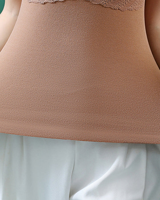 Double-Sided Brushed Velvet Thermal Vest with Chest Pad