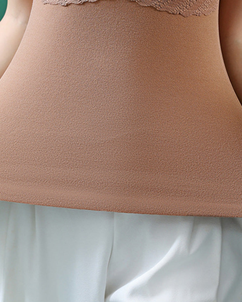 Double-Sided Brushed Velvet Thermal Vest with Chest Pad