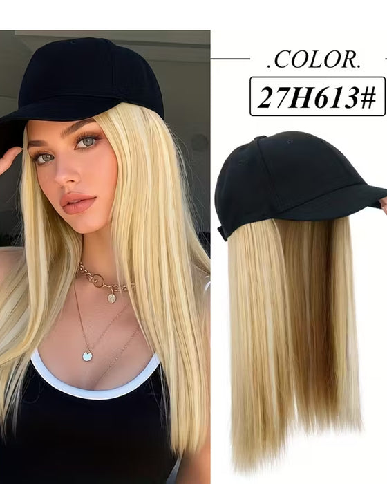 Natural-Looking Baseball Cap Hair Extension for Women
