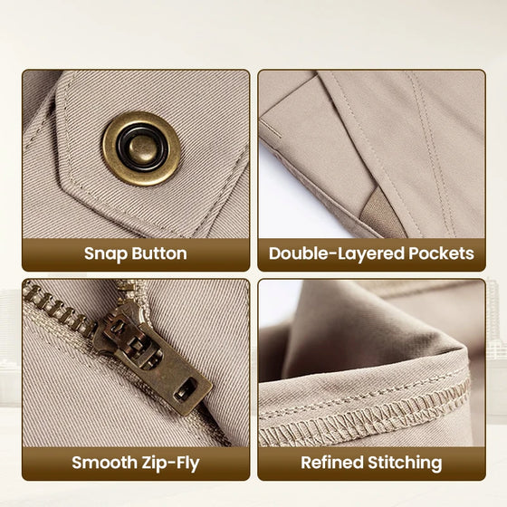 Men's Active Khaki Pants With Expandable Waistband