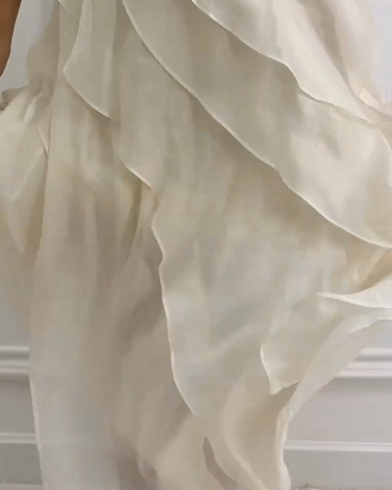 Sleeveless Ruffle Elegant Dress