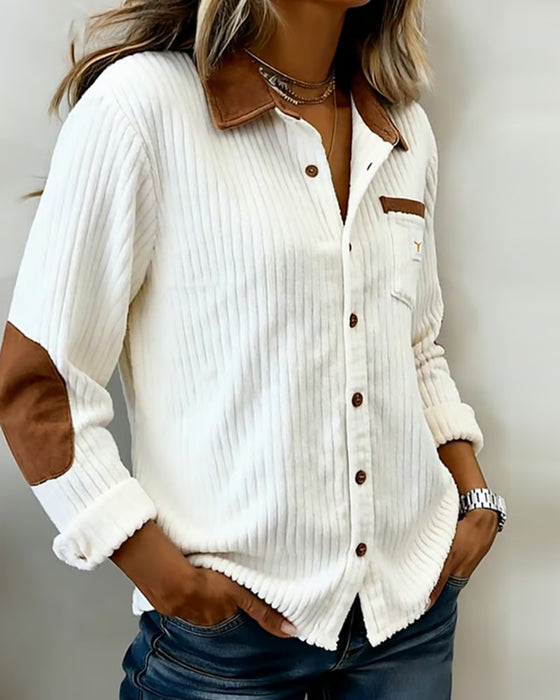 Button-Down Color-Blocked Shirt