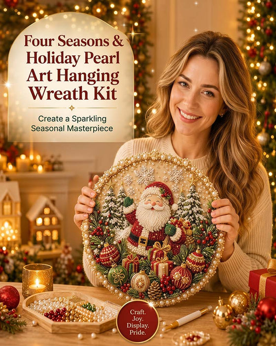🌸🌻 Four Seasons & Holiday Pearl Art Hanging Wreath Kit 🍂🎄
