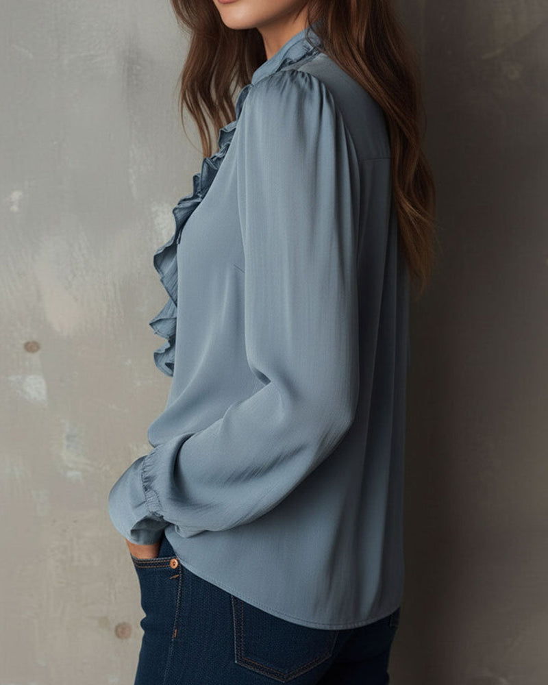 Ruffled Fashionable And Elegant Blouse