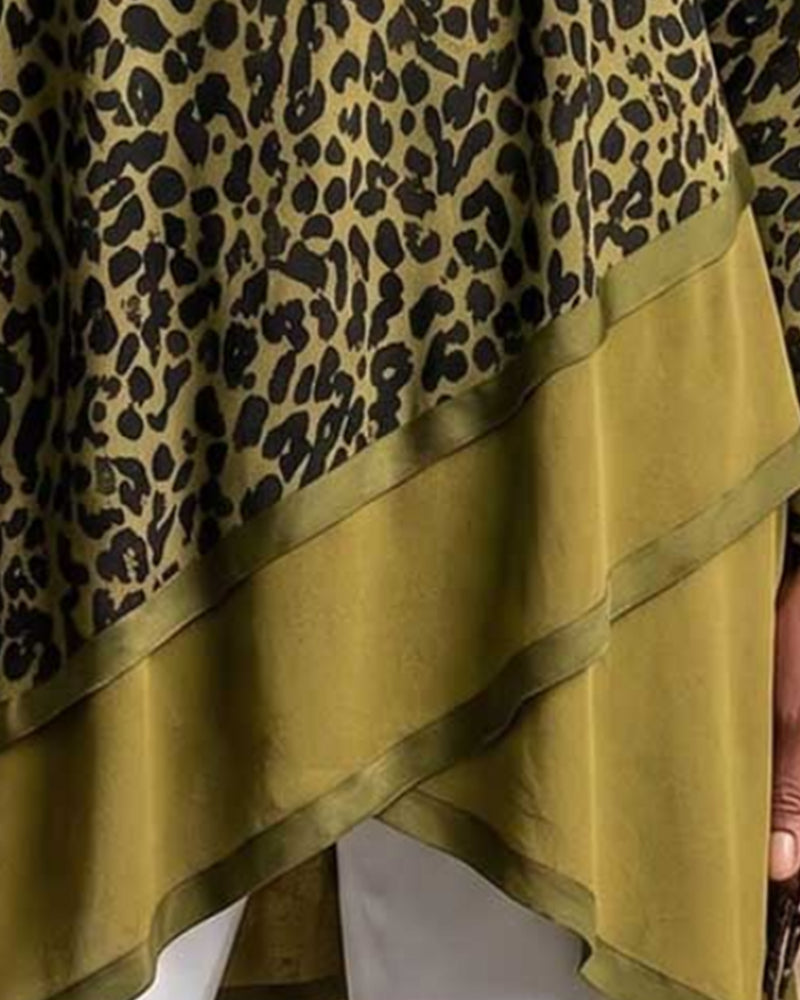 Leopard-Print Top With An Asymmetric Hem