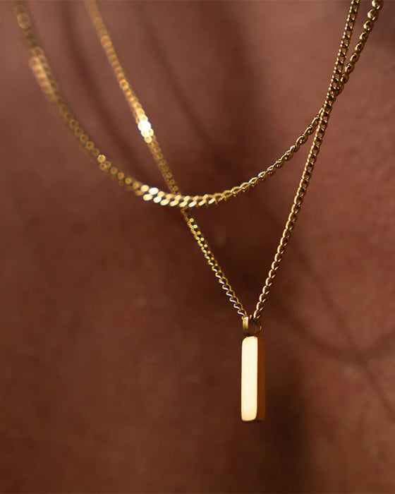 Minimal Pendant Necklace Duo