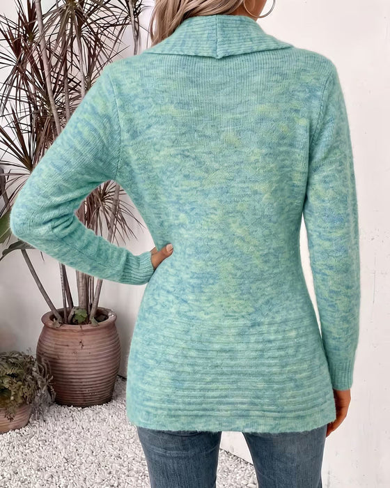 Solid Color Button Embellished Cardigan