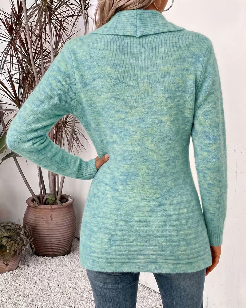 Solid Color Button Embellished Cardigan