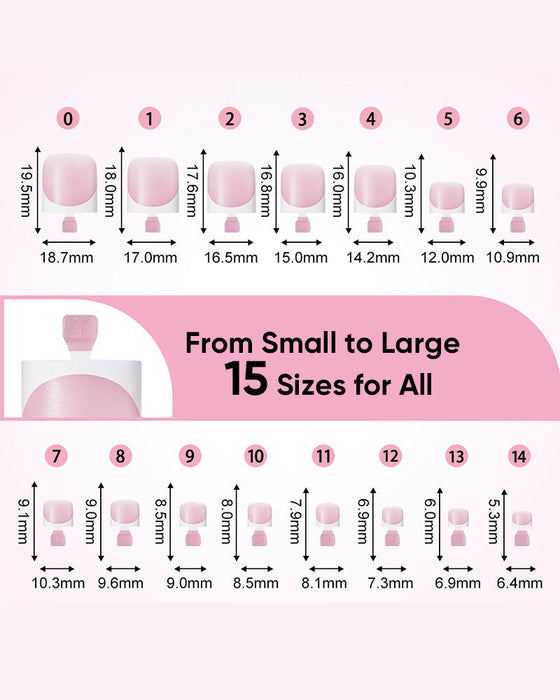 French Short Nude Toe Nails