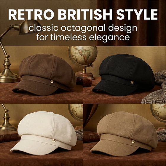 British-Style Newsboy Cap