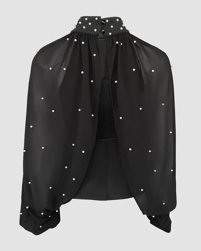 Elegant Lantern Sleeve Top