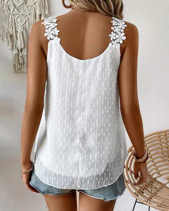 Solid Color Shoulder Strap Vest