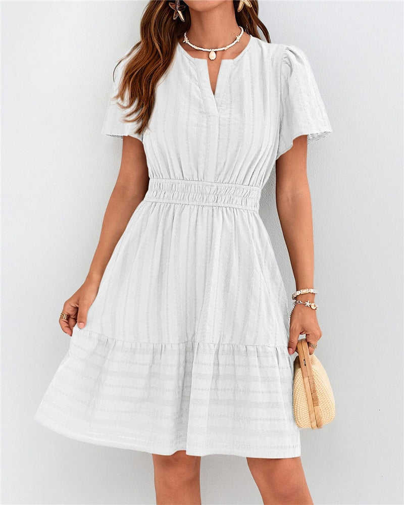 V-Neck A-Line Dress