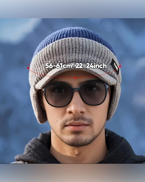 Winter Windproof Thermal Cap with Visor