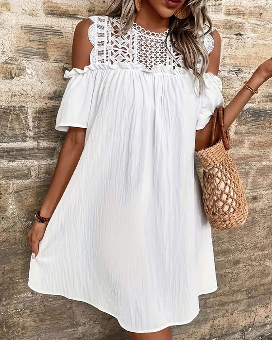 Cut-Out Off-Shoulder Short Dress