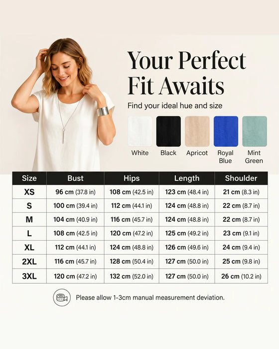 Midi Length Slit Loose Dress