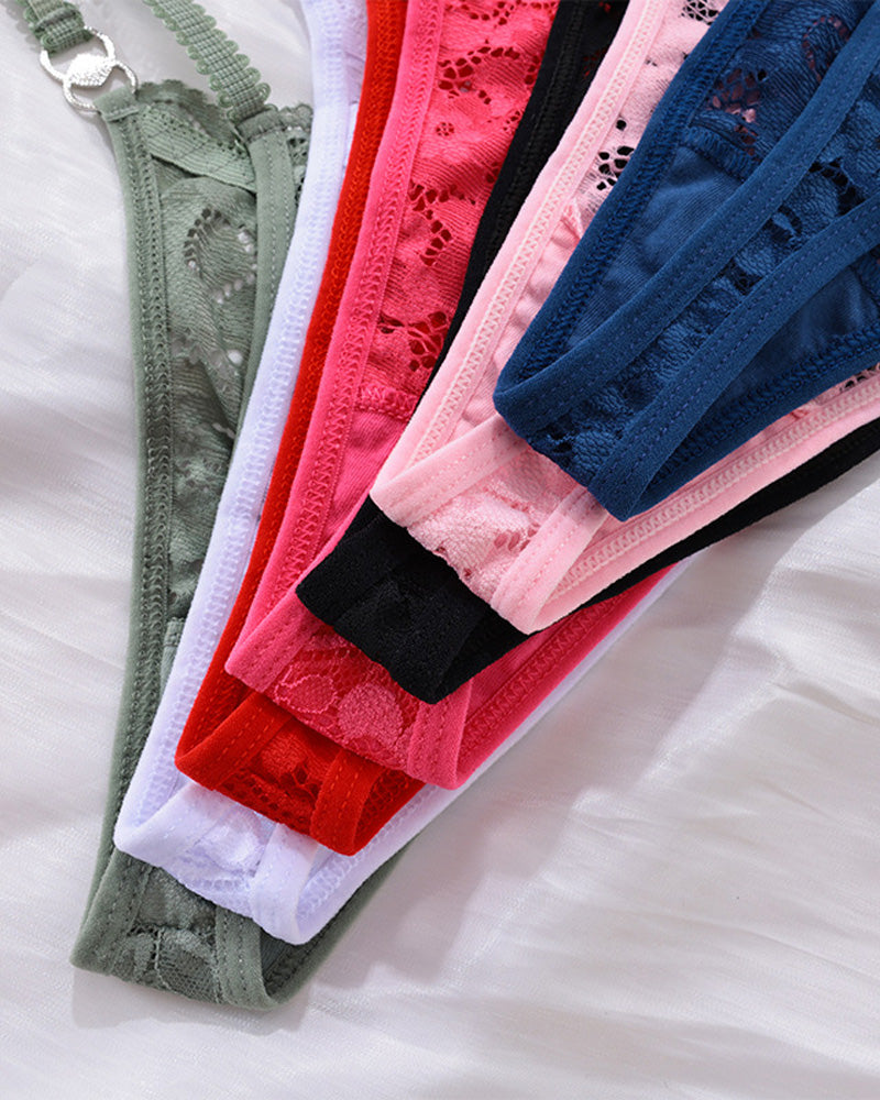 Sexy Bow Lace G-String Thong