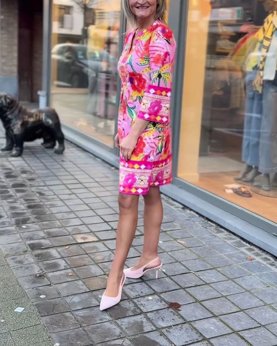 Floral Print Straight Dress