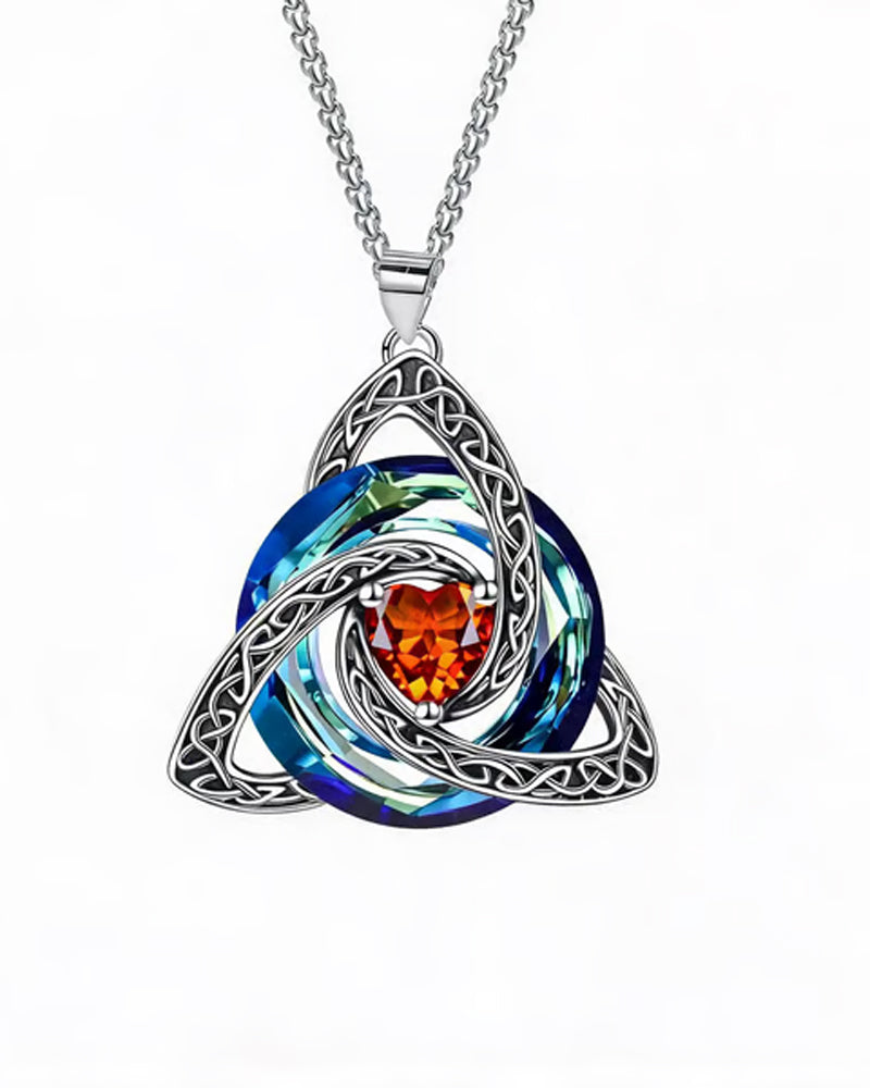 Birthstone Celtic Trinity Knot Necklace ✨