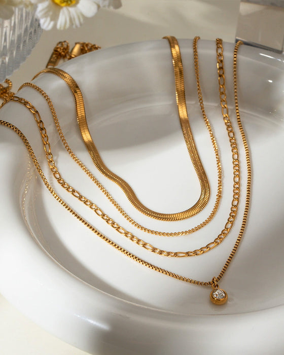 All the Chains Layered Necklace