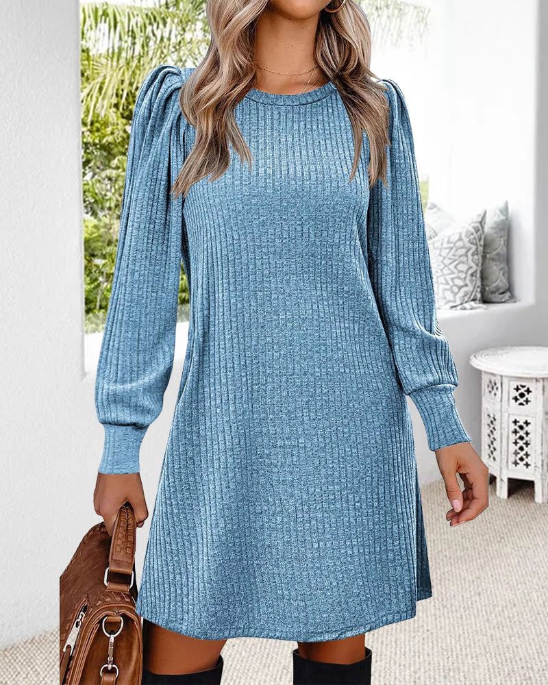 Winter Round Neck Loose Dresses