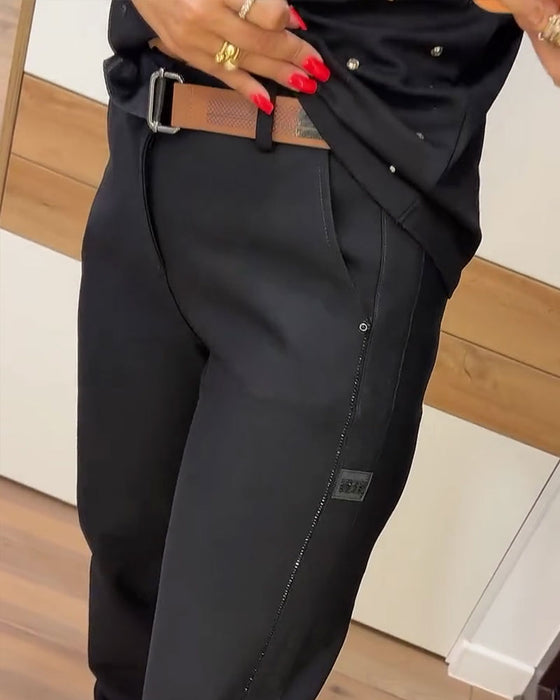 Tapered Pocket Cropped Pants