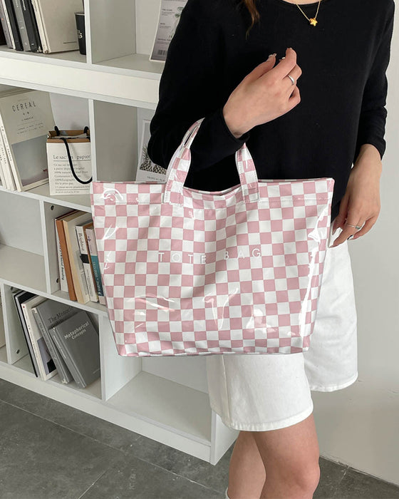 Plaid Large Capacity Handbag