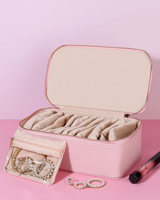 Travel Jewelry Box with Small Pouches