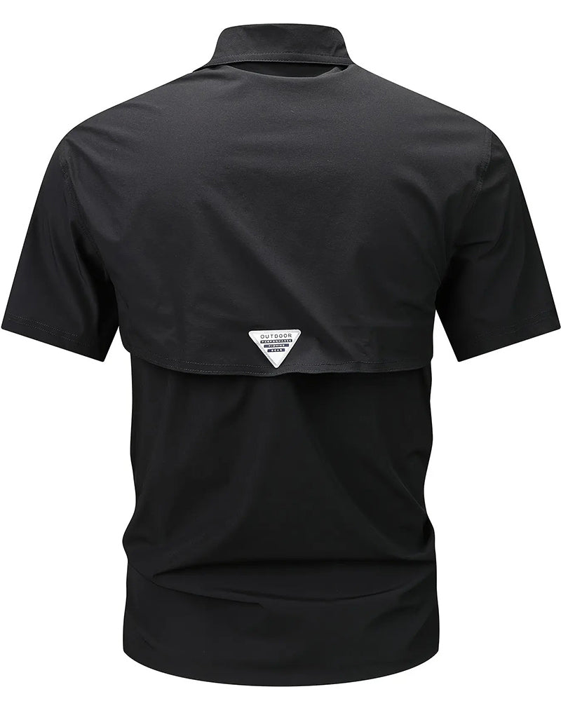 Short-Sleeved Retro Work Shirt
