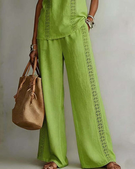 Hollow Out Halter Two-Piece Sets