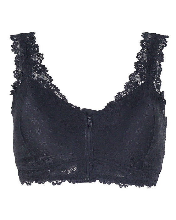 Sexy Lace Front Zipper Bra