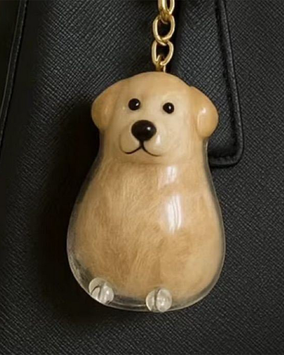 Dog Hair Keepsake Keychain - Memory Capsule Pendant