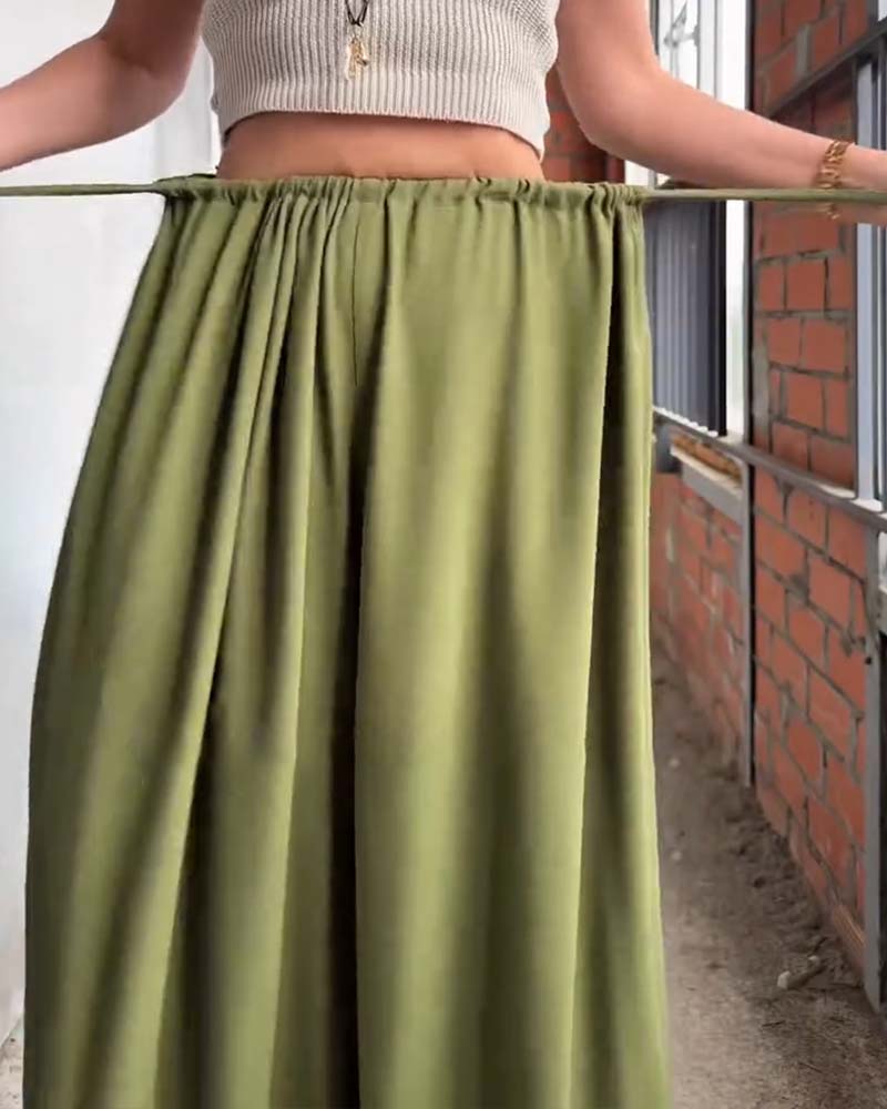 Loose Drawstring Wide Leg Pants