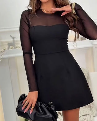 Long Sleeve Solid Casual Dress