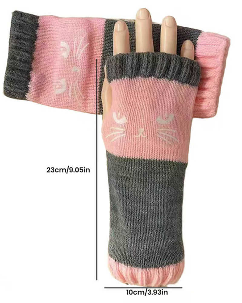 Cat Fingerless Gloves