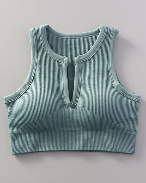 Yoga Sports With Bra Tank Top