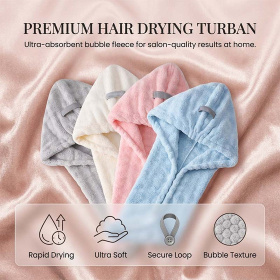 Ultra Absorbent Fast-Drying Hair Turban