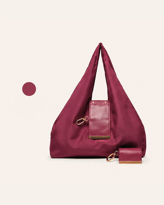 Charm Transformable Bag – Stylish Vegan Leather Tote & Keychain Charm