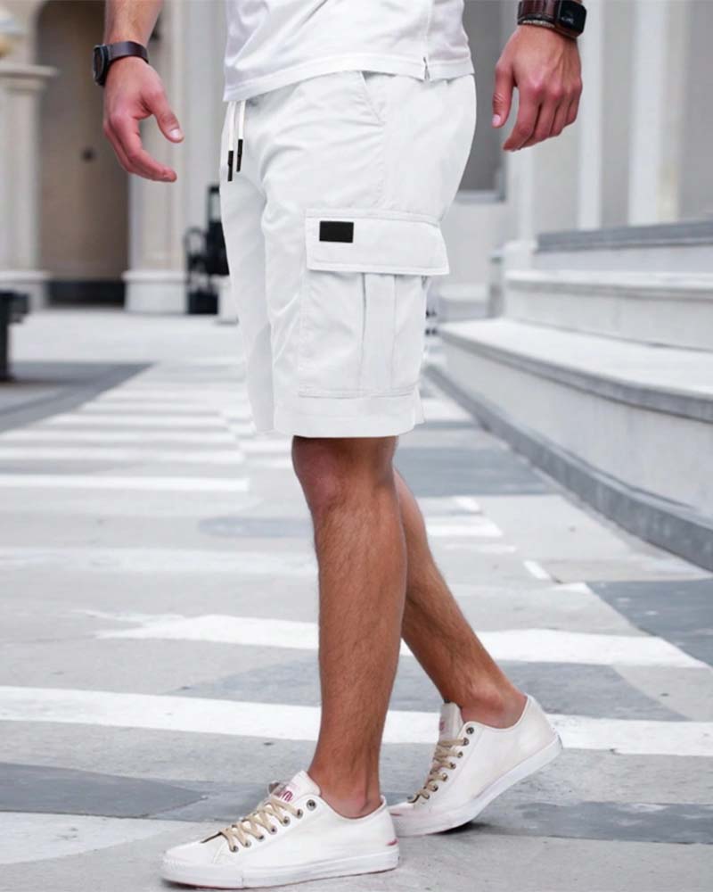 Cargo Pocket Casual Drawstring Shorts