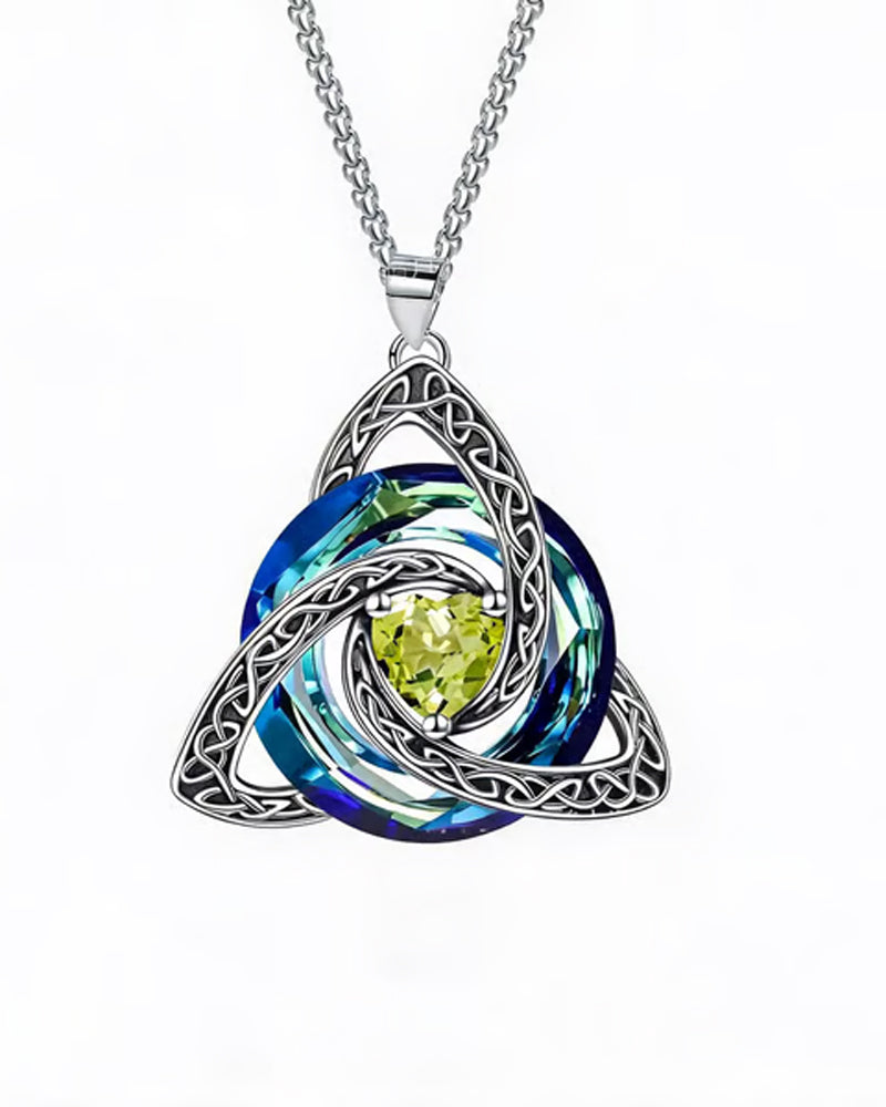 Birthstone Celtic Trinity Knot Necklace ✨