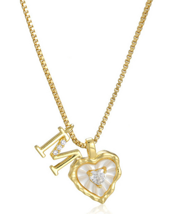 A–Z Micro Pave Letter Pendant Necklace