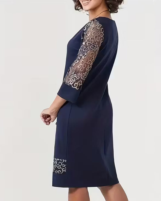 Fashionable Patchwork Straight Dress